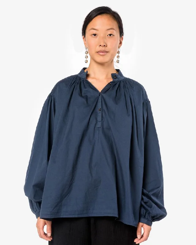 Balloon Sleeve Blouse in Midnight Floral Print Blouse