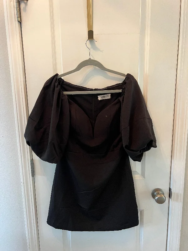 Mini Dress w Puff Sleeves Sweetheart Neckline Women’s Size Medium Black Cozy Knit Mini Dress Mini Dress w Puff Sleeves Sweetheart Neckline Women’s Size Medium Black Cozy Knit Mini Dress