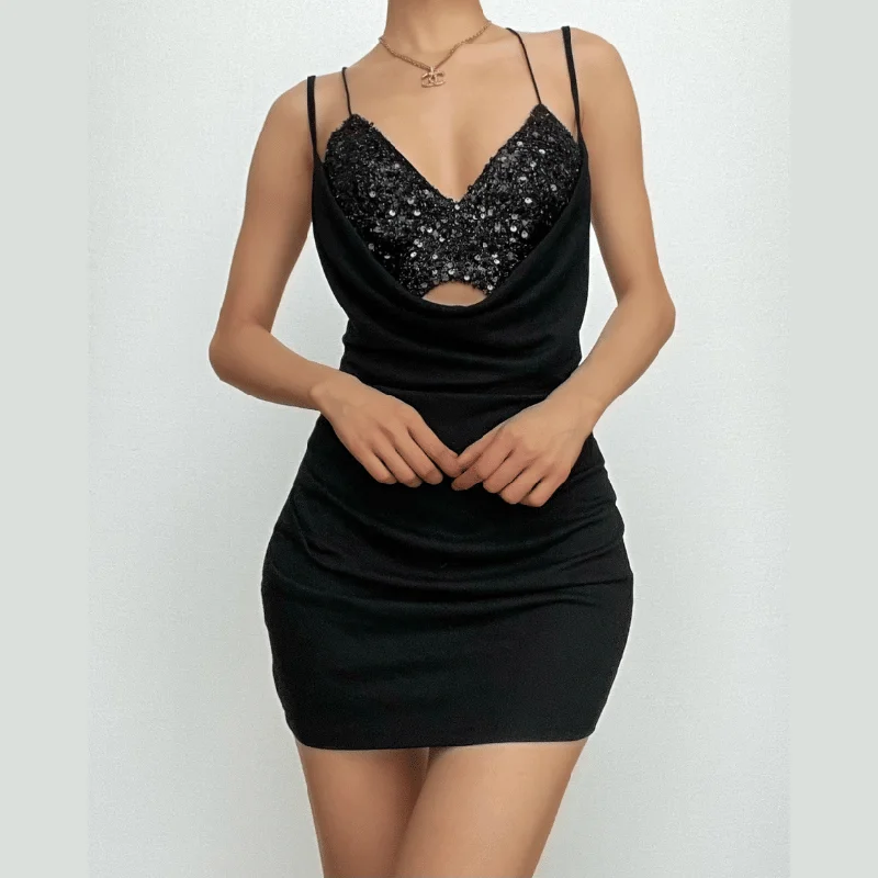 BerryBetty - Textured ruched v neck glitter cross back solid mini dress Stylish Summer Mini Dress BerryBetty - Textured ruched v neck glitter cross back solid mini dress Stylish Summer Mini Dress