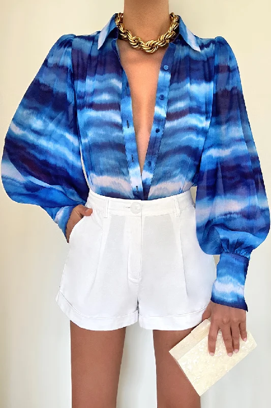 FLEETWOOD BLOUSE - OCEAN Office-Ready Blouse