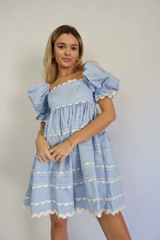 JEANIE MINI DRESS Comfortable Fit-and-Flare Mini Dress