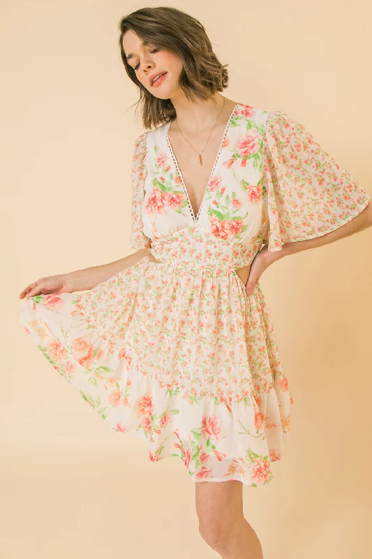 ALL FOR ME WOVEN MINI DRESS Trendy Off-Shoulder Dress Mini