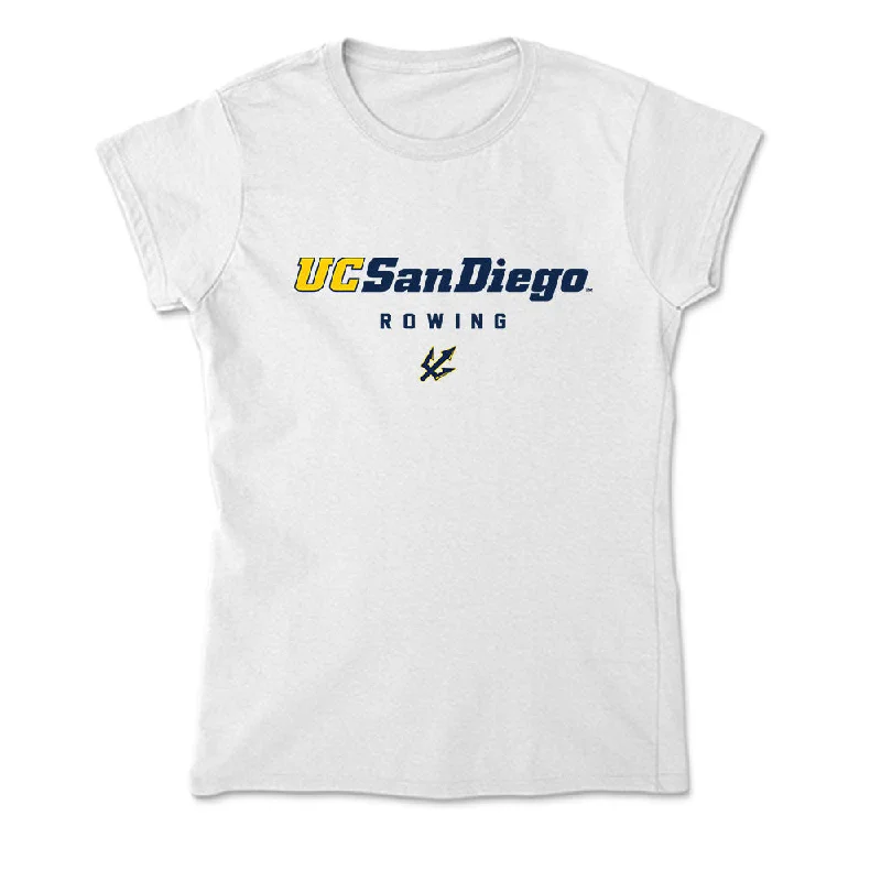 UCSD - NCAA Women's Rowing : Stefano Mantegari - Soft Style Women’s T-Shirt-- Houndstooth Herringbone Solid UCSD - NCAA Women's Rowing : Stefano Mantegari - Soft Style Women’s T-Shirt-- Houndstooth Herringbone Solid