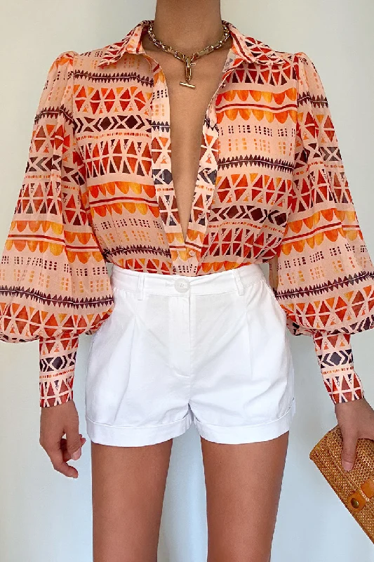 FLEETWOOD BLOUSE - PHOENIX SAND Loose Oversized Blouse