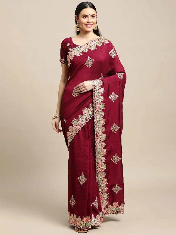 Jyoti Fashion Women's Purple Silk Blend Embroidered Designer Saree with Blouse Pastel Color Blouse Jyoti Fashion Women's Purple Silk Blend Embroidered Designer Saree with Blouse Pastel Color Blouse