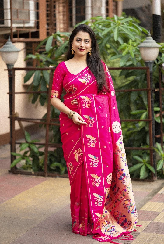 Rani Pure Silk Woven Design Saree with Unstitched Blouse - A2M Classic Minimalist Blouse Rani Pure Silk Woven Design Saree with Unstitched Blouse - A2M Classic Minimalist Blouse