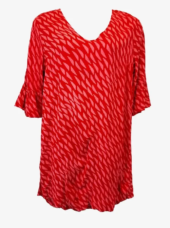 Foxwood Relaxed Printed Summer Mini Dress Size 16 Cozy Cotton Mini Dress