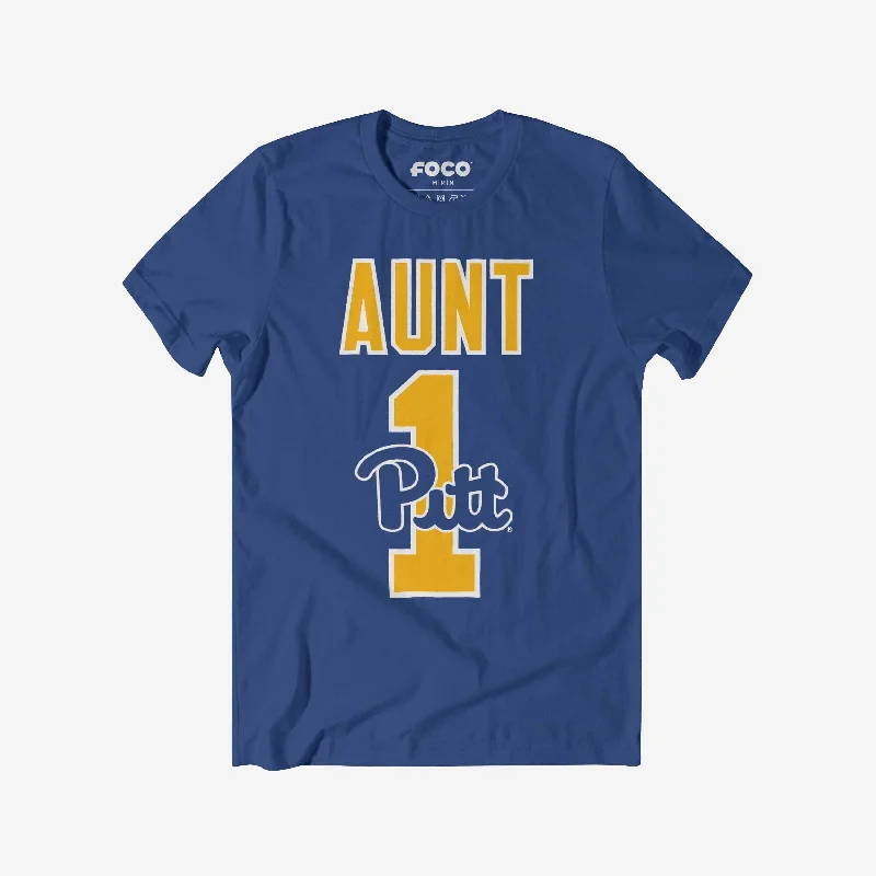 Pittsburgh Panthers Number 1 Aunt T-Shirt-- Cotton Fabric Linen Fabric Terry Fabric