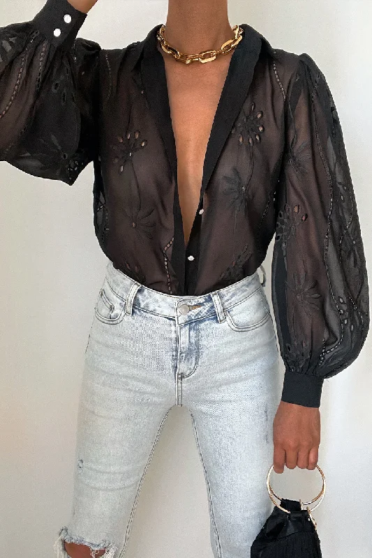 Elise Blouse - Black Smart Business Blouse