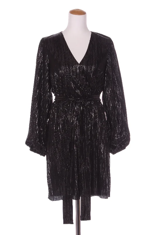 DECJUBA - Shimmer pleat billow sleeve dress! 12 Tunics Fashionable chic