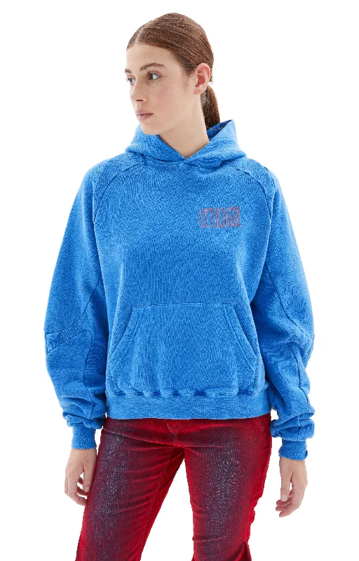 Multiline Hoodie (Royal Blue) Hoodie with Monochrome Minimalist Simple