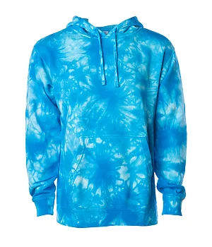 Sky blue tie-dye hoodie (PRE ORDER ONLY) Hoodie with Thumb Holes Functional Cozy