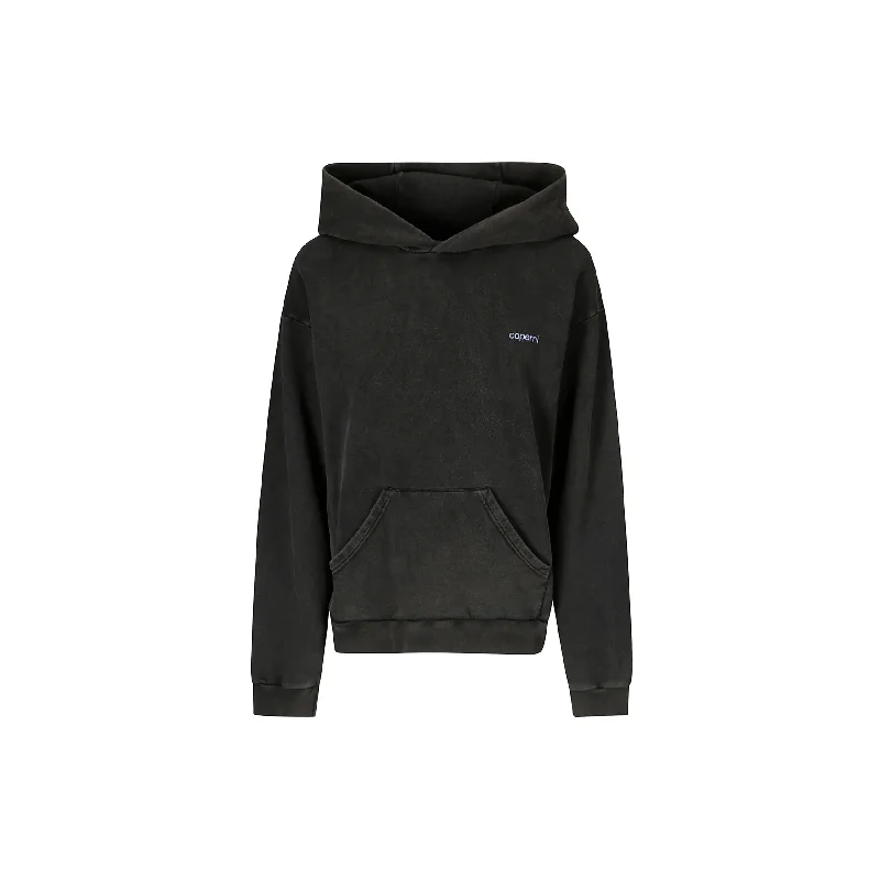 Washed Horn Hoodie (Black/Blue) Hoodie Sweatshirt Pullover