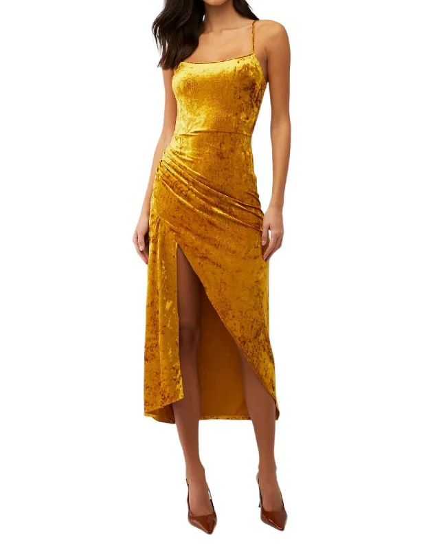 Cyndey Dress In Yellow Tunics Trendy modern