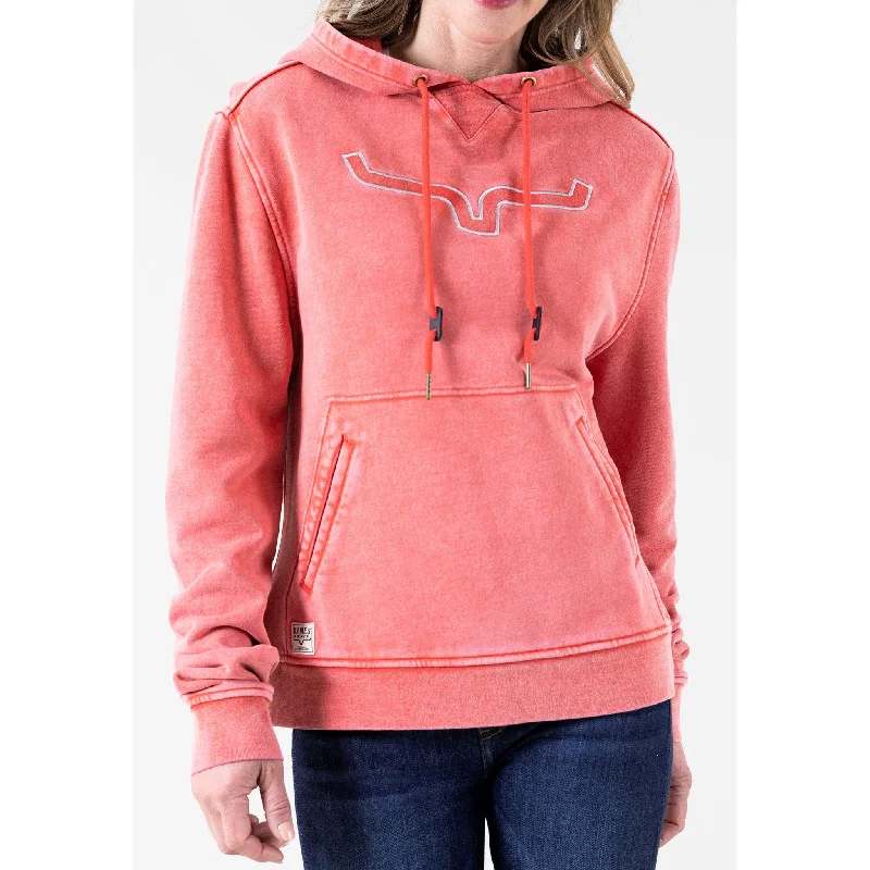Kimes Ranch Women's Lamar Red Hoodie Hoodie with Tied Waist Feminine Flattering