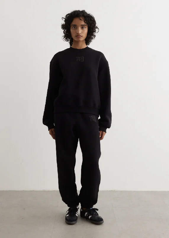 Terry Crewneck Sweatshirt Hoodie with Logo Branding Identity