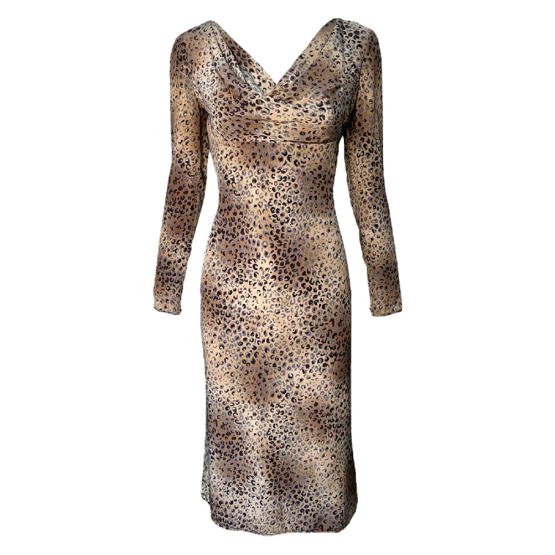 Emmanuel Ungaro 1990's Silk Cheetah Print Cowl Neck Dress, NWT Tunics Recommended stylist Emmanuel Ungaro 1990's Silk Cheetah Print Cowl Neck Dress, NWT Tunics Recommended stylist