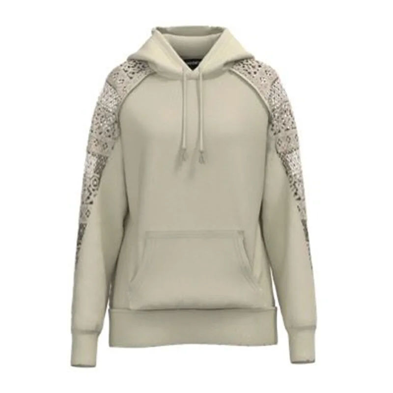 Hooey Women's Chaparral Tan Hoodie Hoodie with Raw Hem Edgy Unfinished