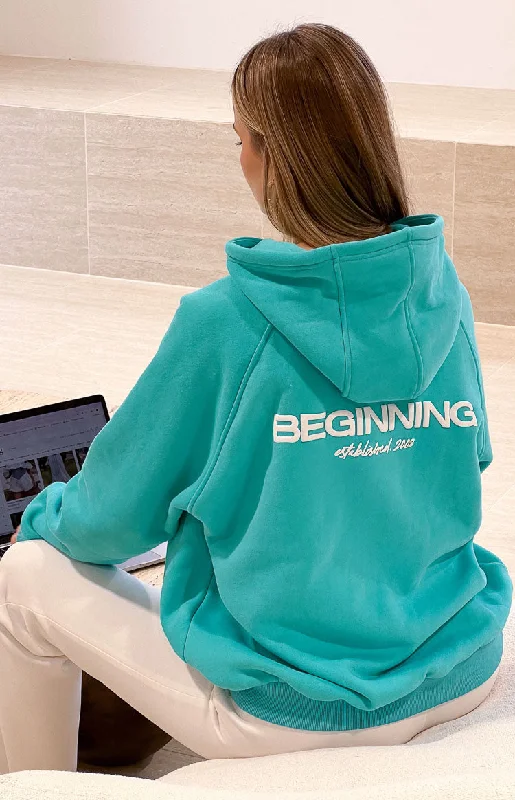 Beginning Teal Established Bubble Hoodie Hoodie with Magnetic Closure Innovative Modern Beginning Teal Established Bubble Hoodie Hoodie with Magnetic Closure Innovative Modern