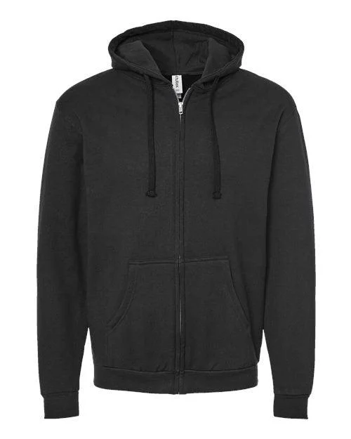 Tultex Full-Zip Hooded Sweatshirt 331 Hoodie with Drawcord Adjustable Secure