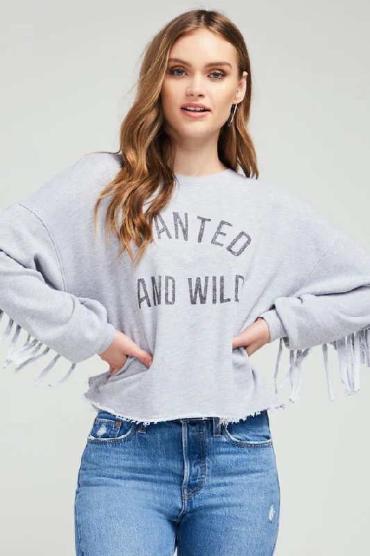 Wildfox Women's Wanted and Wild Ophelia Fringe Sweatshirt Hoodie with Hood Adjustable Protection Wildfox Women's Wanted and Wild Ophelia Fringe Sweatshirt Hoodie with Hood Adjustable Protection