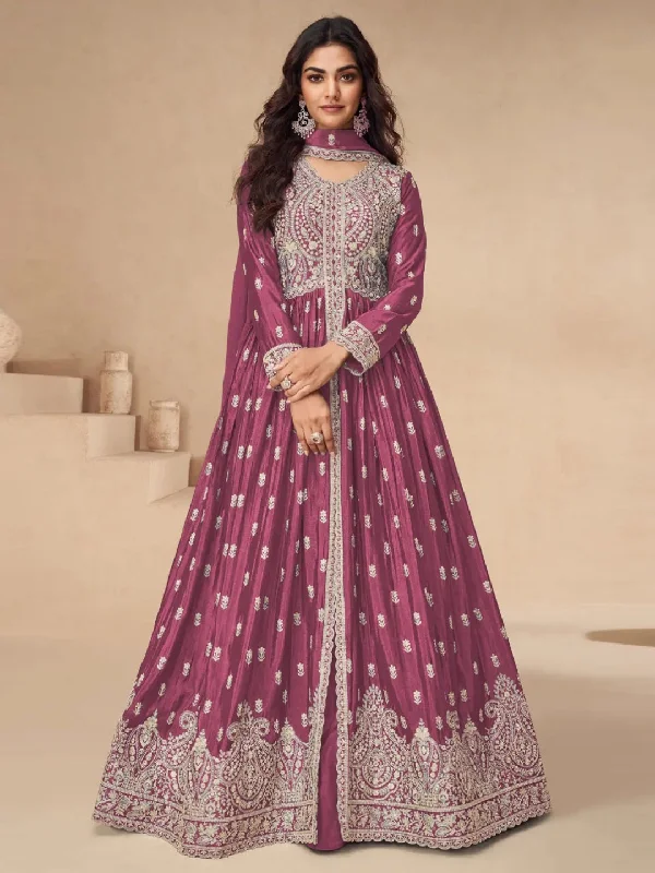 Chinnon Silk - Anarkali Dress Tunics Designer luxury