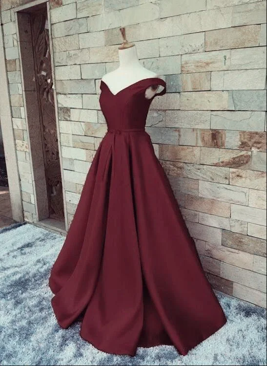 Beautiful Sweetheart Long Satin Party Dress, Off the Shoulder New Prom Dress Tunics Versatile stylish Beautiful Sweetheart Long Satin Party Dress, Off the Shoulder New Prom Dress Tunics Versatile stylish