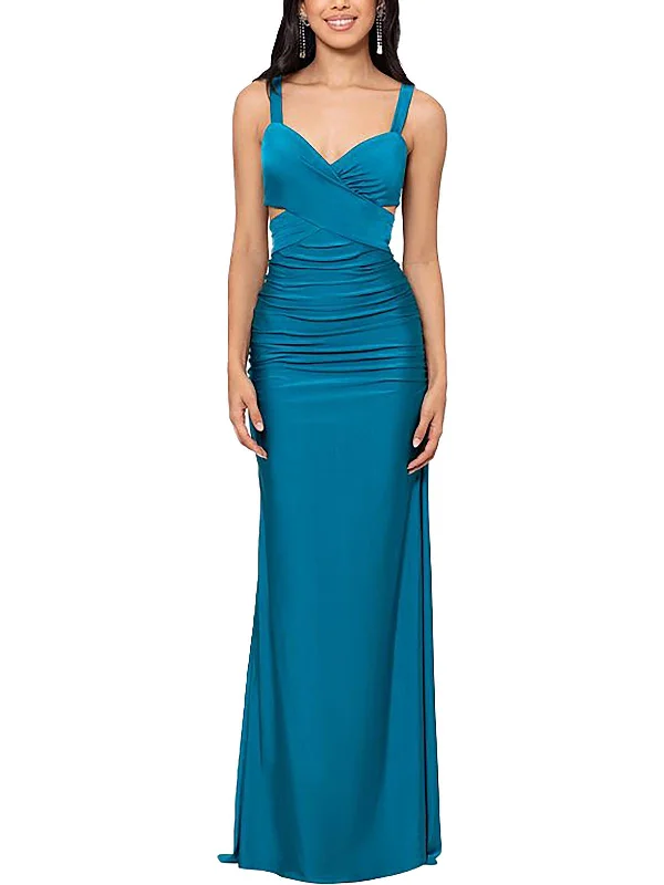Juniors Womens Satin Evening Formal Dress Tunics Chic fashionable