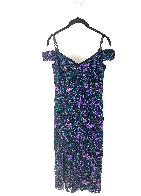 Dark Lace Evening Dress - Size 4 Tunics Business professional