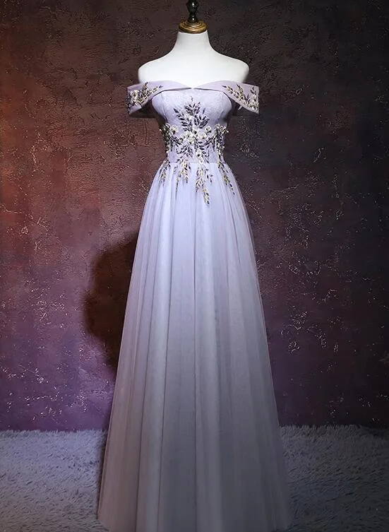 Beautiful Sweetheart Grey Tulle Long Party Dress, Grey Prom Dress Tunics Seasonal trendy Beautiful Sweetheart Grey Tulle Long Party Dress, Grey Prom Dress Tunics Seasonal trendy