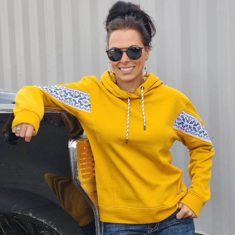 Cruel Girl Women's Gold Hoodie Hoodie with Longline Fit Extended Stylish