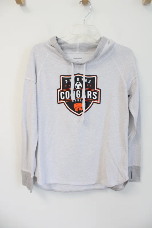 Boxercraft Light Gray Palmyra Cougars Girls Hoodie | S Hoodie with Lace Feminine Delicate Boxercraft Light Gray Palmyra Cougars Girls Hoodie | S Hoodie with Lace Feminine Delicate