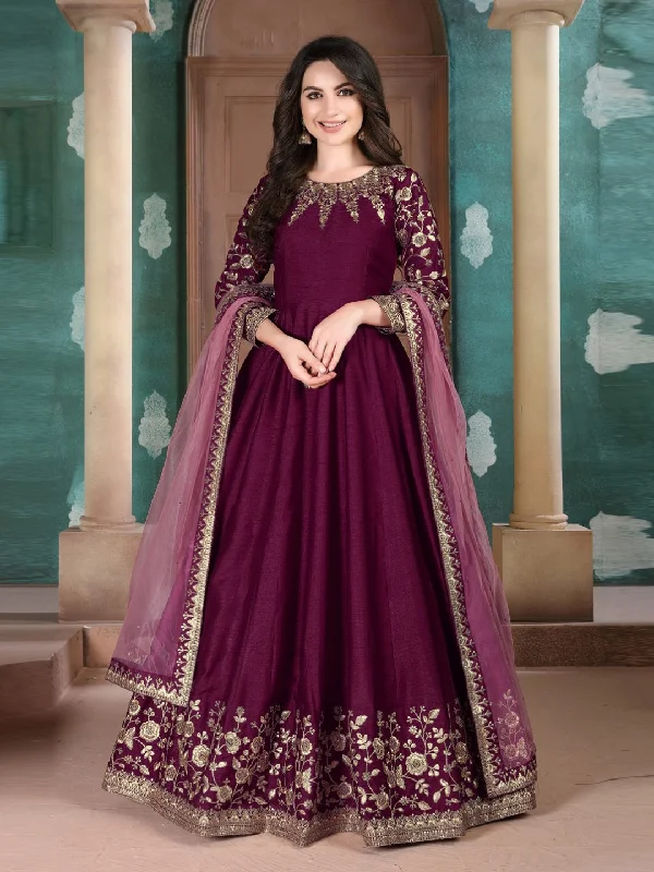 Art Silk Sequins - Anarkali Dress Tunics Office stylish