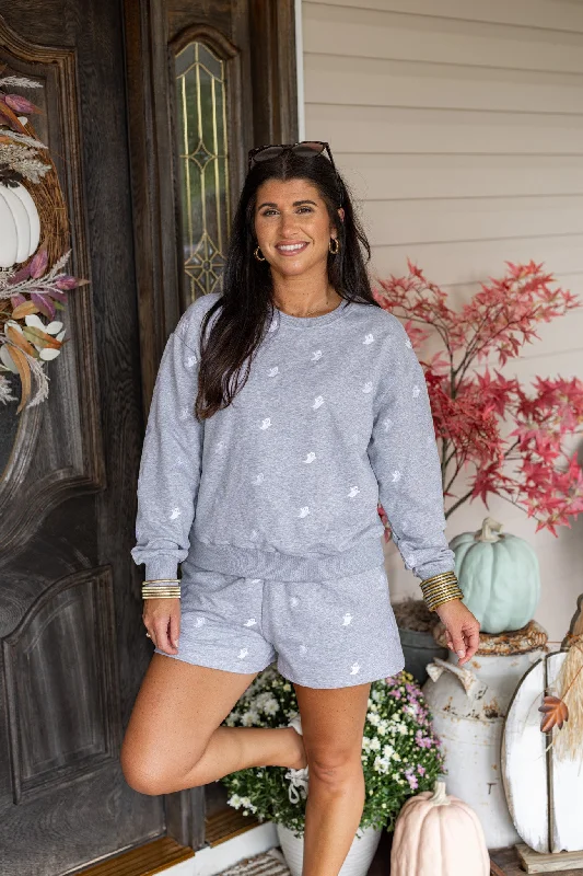 Mr. Spooky Ghost Sweatshirt Hoodie with High Neck Warm Protective