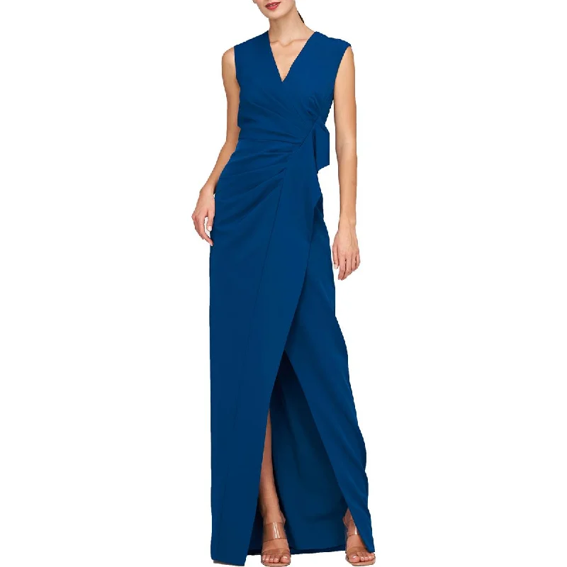Womens Ruffled Long Evening Dress Tunics Denim casual