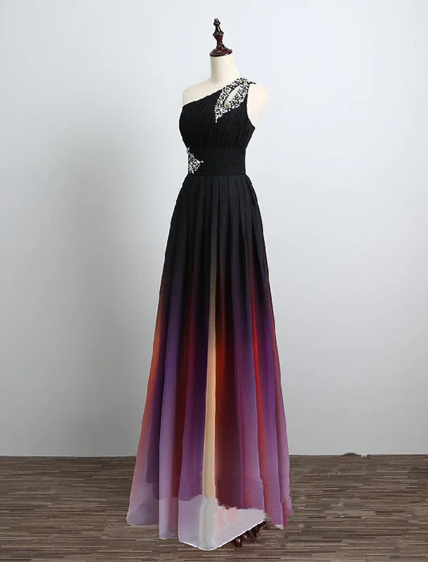 Lovely Gradient Beaded Long Party Dress, Long Chiffon Prom Dress Bodycon Fitted Nightout Lovely Gradient Beaded Long Party Dress, Long Chiffon Prom Dress Bodycon Fitted Nightout