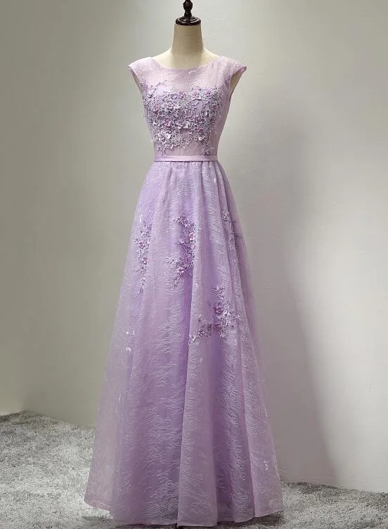 Beautiful Lace A-line Long Party Dress, Charming Formal Dress Tunics Cozy soft