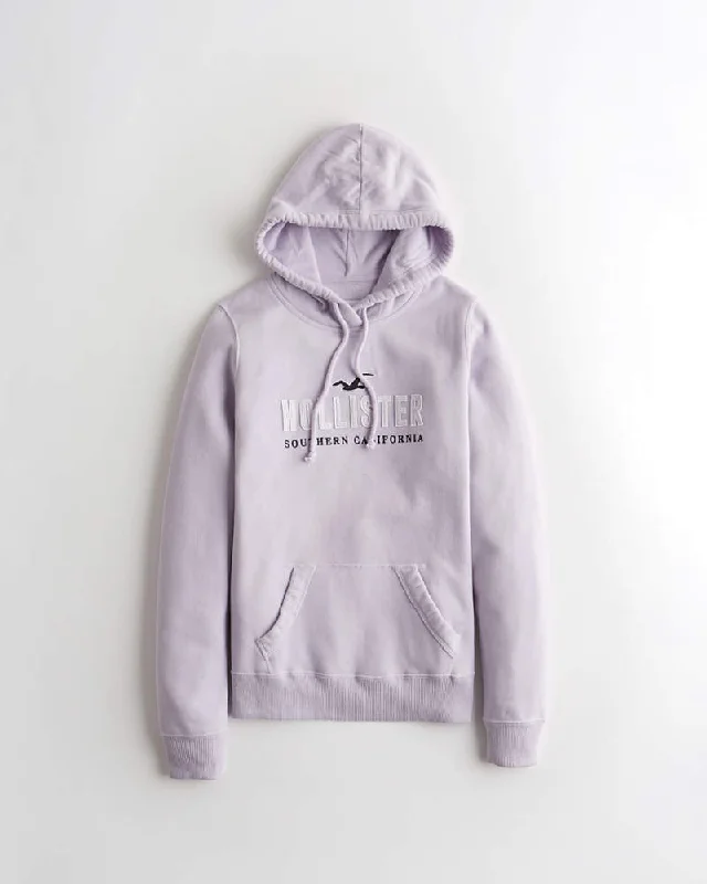 Hollister Applique Logo Hoodie Hoodie with Applique Textured Unique