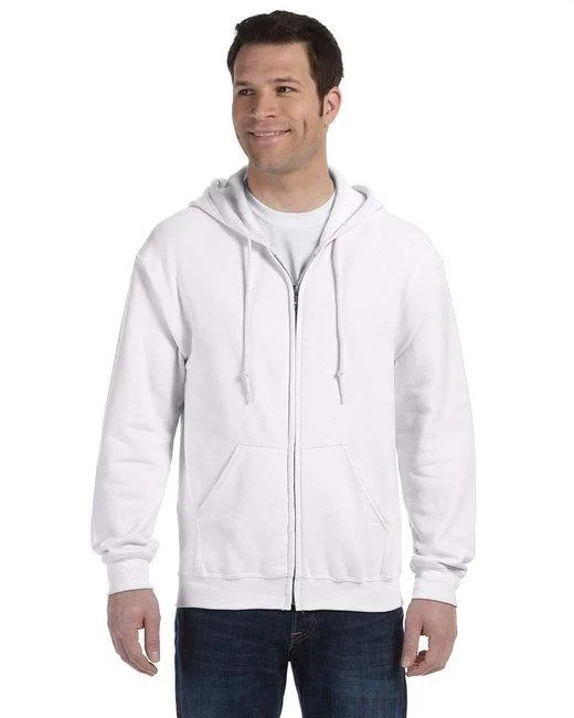 Gildan Adult Heavy Blend 8 oz., 50/50 Full-Zip Hooded Sweatshirt G186 Hoodie with Half-Zip Sporty Casual Gildan Adult Heavy Blend 8 oz., 50/50 Full-Zip Hooded Sweatshirt G186 Hoodie with Half-Zip Sporty Casual