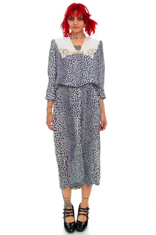 Vintage 80's Trend Makers Bow Dress - S/M/L Tunics Satin smooth