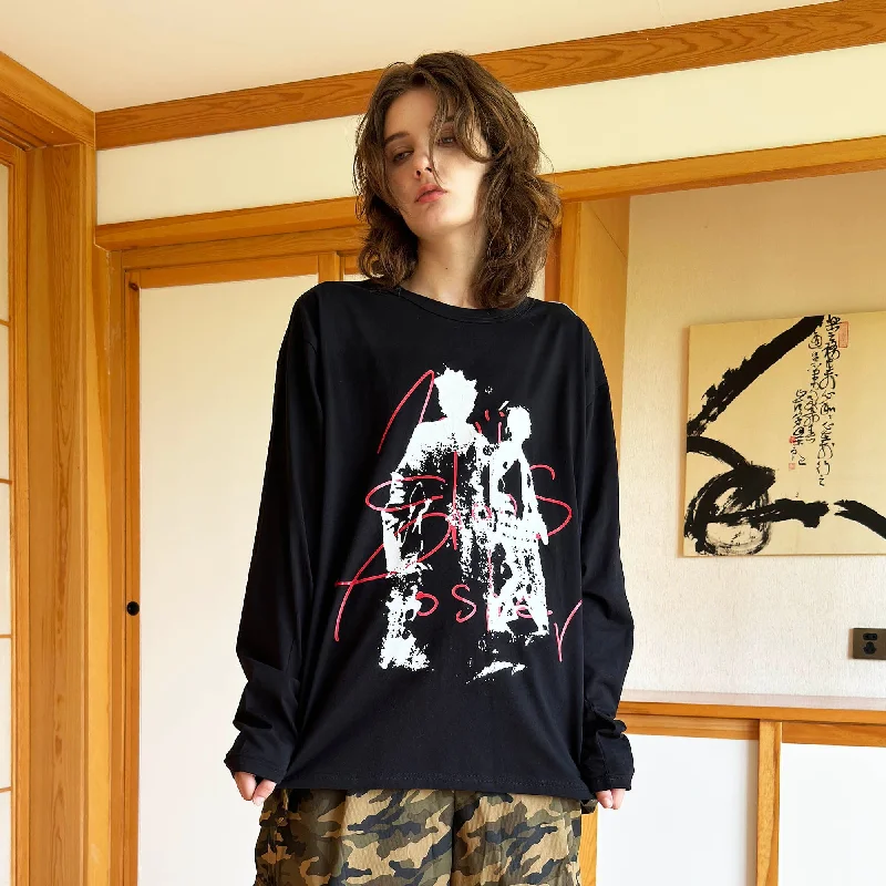 Abstract Graphic Silhouette Sweatshirt Hoodie with Pastel Soft Subtle