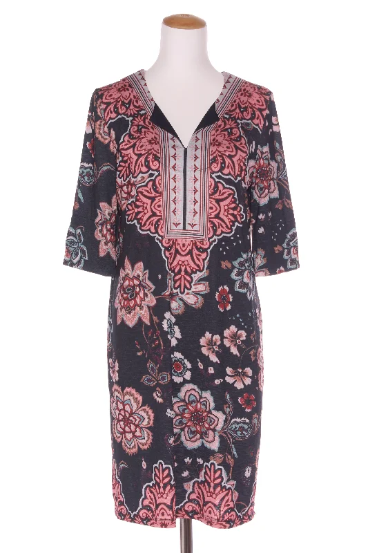 GRACE HILL - Floral print jersey stretch dress! 10 Tunics Luxurious high-end