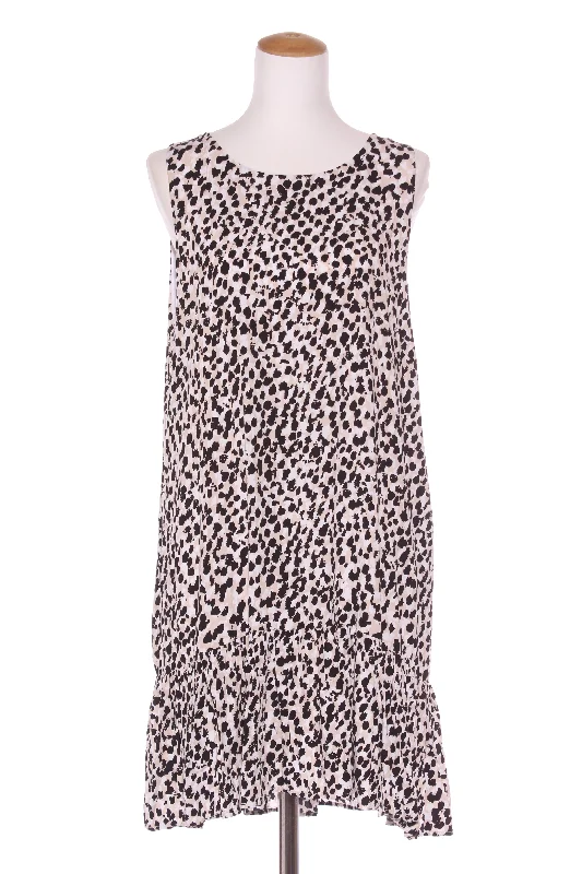 DECJUBA - Animal print drop waist dress + pockets! 14 A-Line Day Work