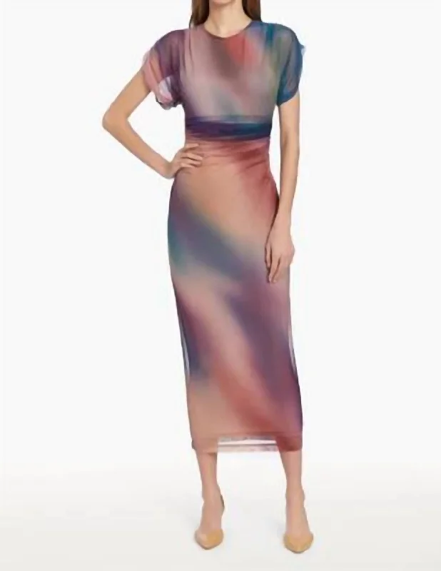 Celestia Dress In Borealis Maxi Flowy Bohemian