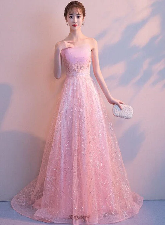 Stylish Pink Tulle Floor Length Party Dress, Lovely Pink Gown Tunics Mesh breathable Stylish Pink Tulle Floor Length Party Dress, Lovely Pink Gown Tunics Mesh breathable