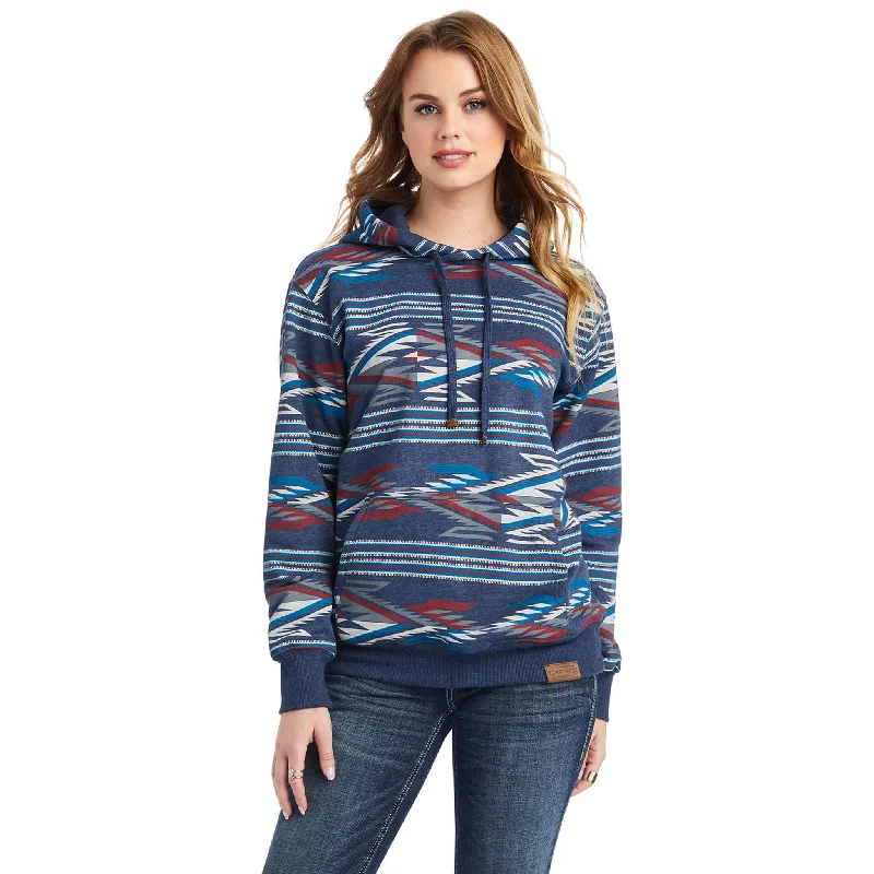 Ariat Women's Chimayo Aztec Hoodie Hoodie with Mock Neck Collared Structured