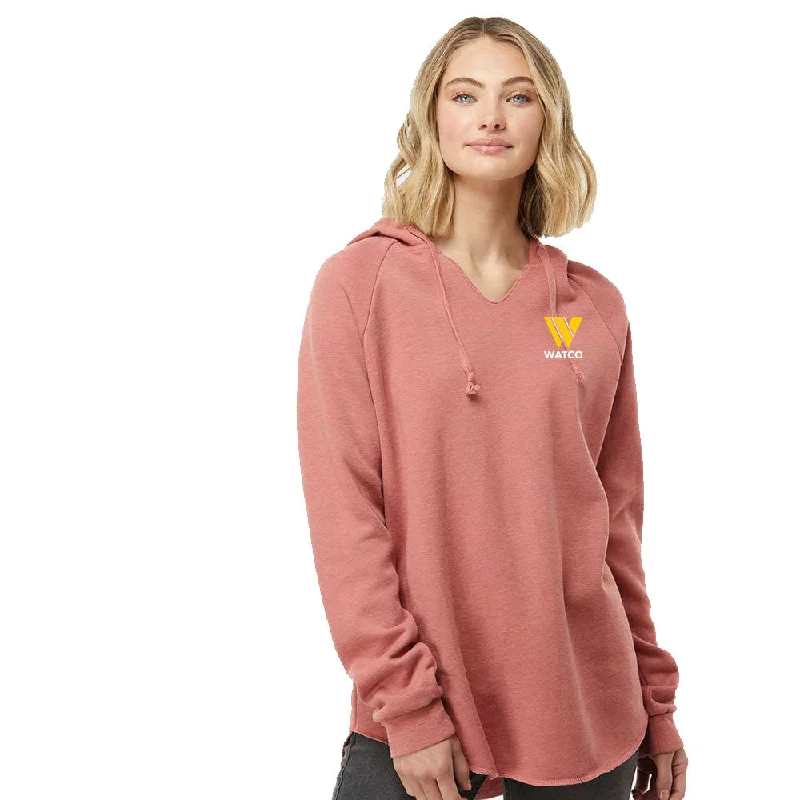 Women’s Lightweight California Wave Wash Hooded Sweatshirt - PRM2500 Hoodie with Typography Text Message Women’s Lightweight California Wave Wash Hooded Sweatshirt - PRM2500 Hoodie with Typography Text Message