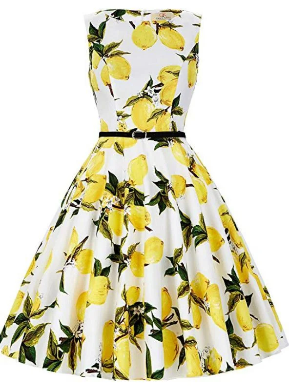 PEAR BLOSSOM SLEEVELESS SHORT VINTAGE DRESS Tunics Favorite customer