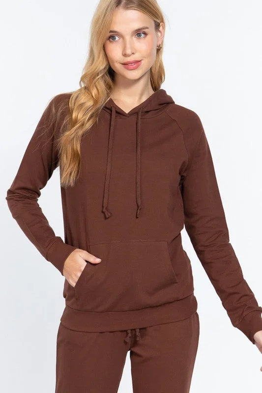 French Terry hoodie Hoodie with Pocket Utility Practical