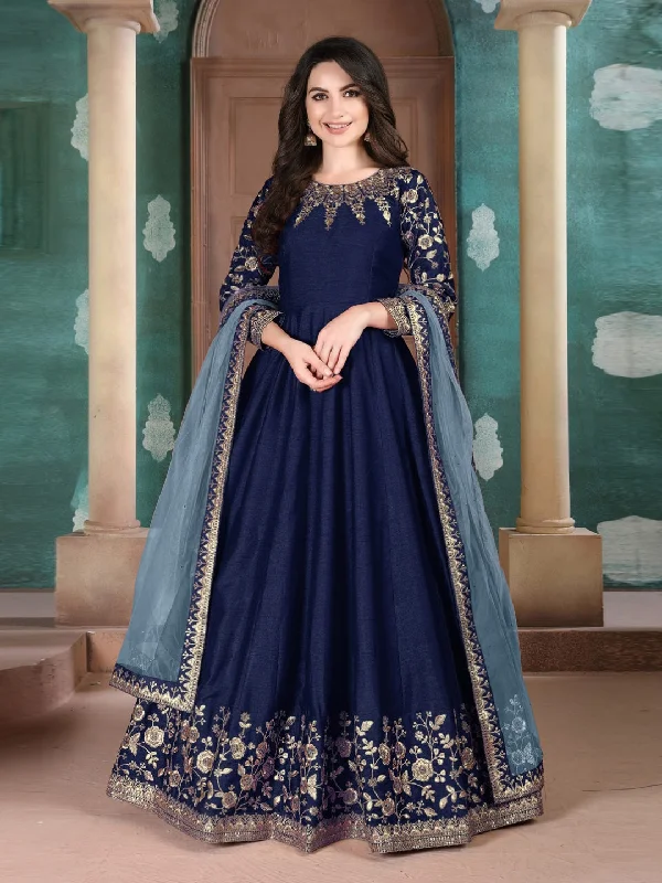 Art Silk Sequins - Anarkali Dress Tunics Wedding white